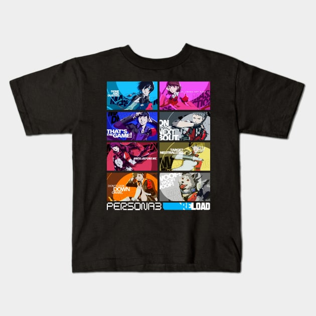 Persona 3 RELOAD - SEES All Out Attack Splash Art Kids T-Shirt by Nifty Store